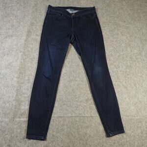 J. Jill Jeans Womens 4 5 Pocket Leggings Jeggings Denim Dark Wash Skinny Stretch